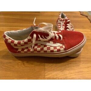 Vans Old Skool Red Checkerboard Size 13